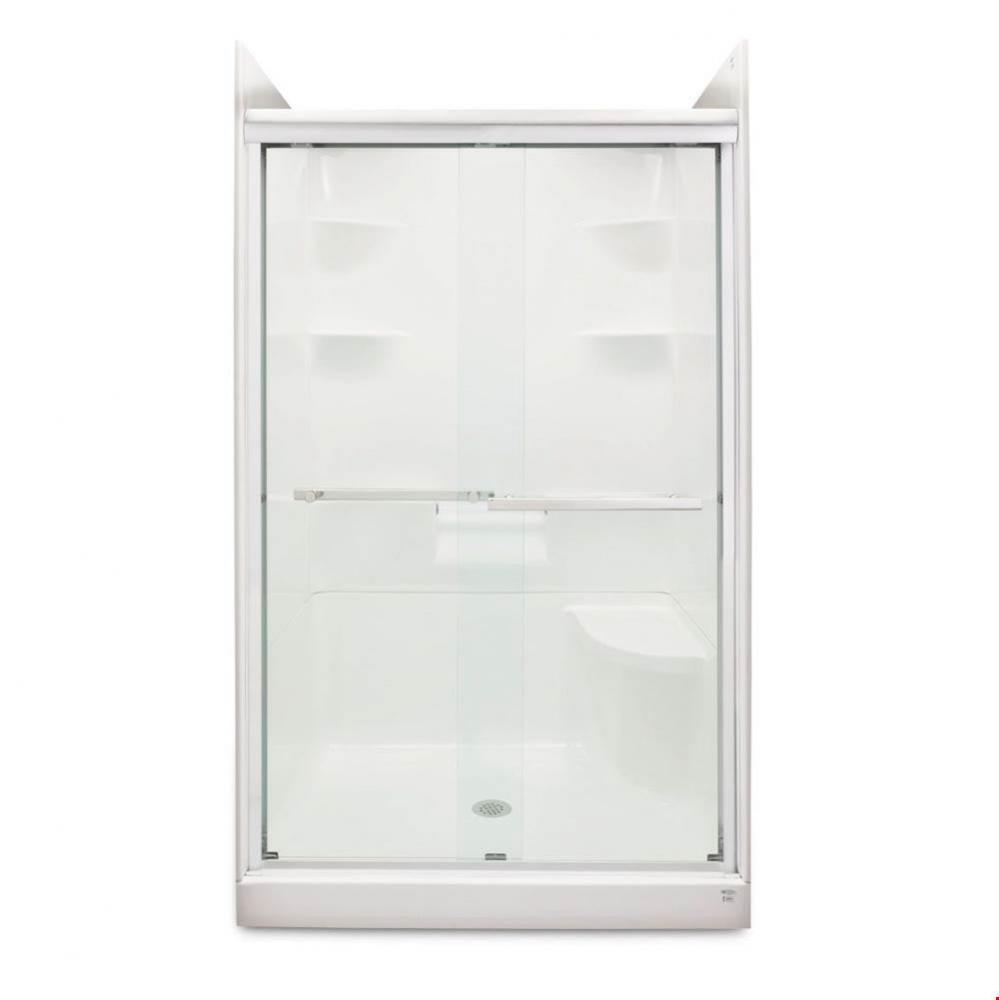 BD53 Bypass Shower Door Plain Silver