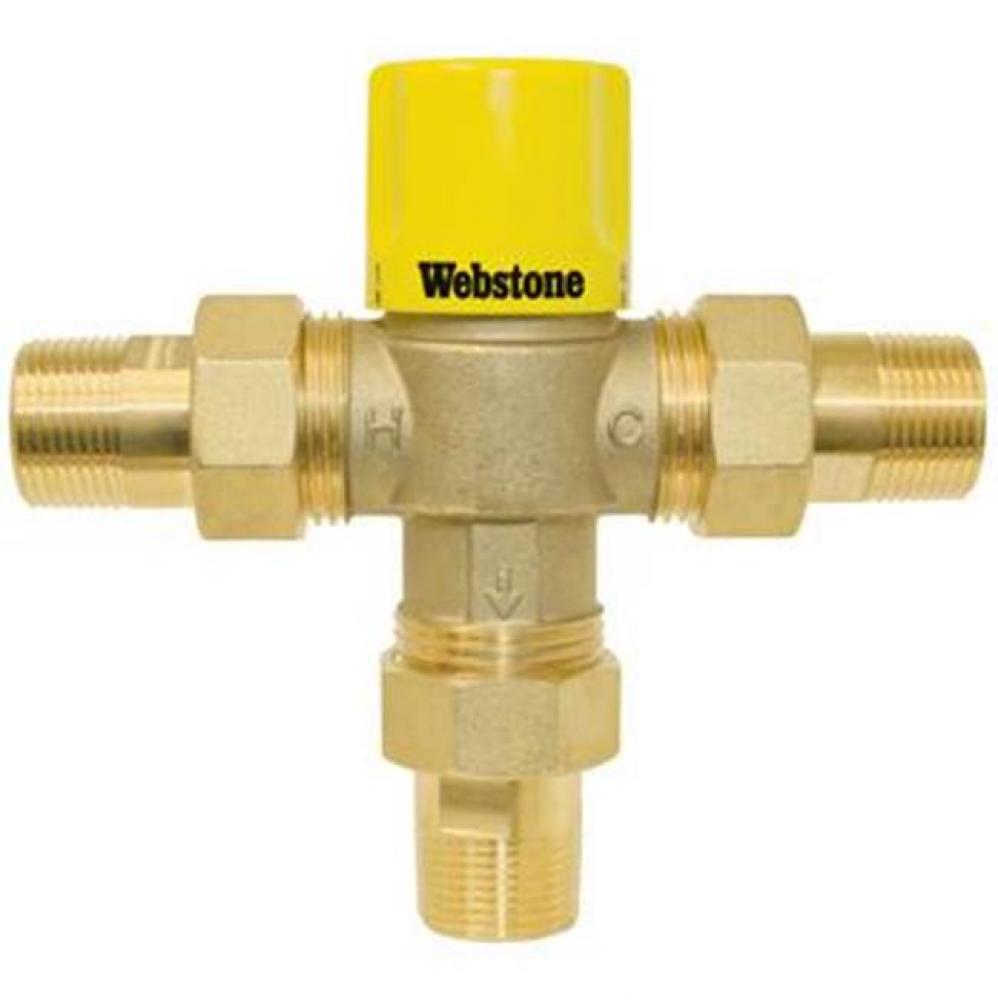 1 MIP LF BR TMV W/CHECK W/TEMPERATURE LO