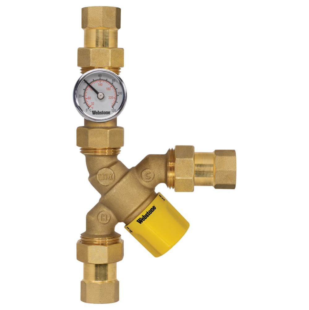 1/2 FIP Y-Tmv With Ck & Temp Gauge