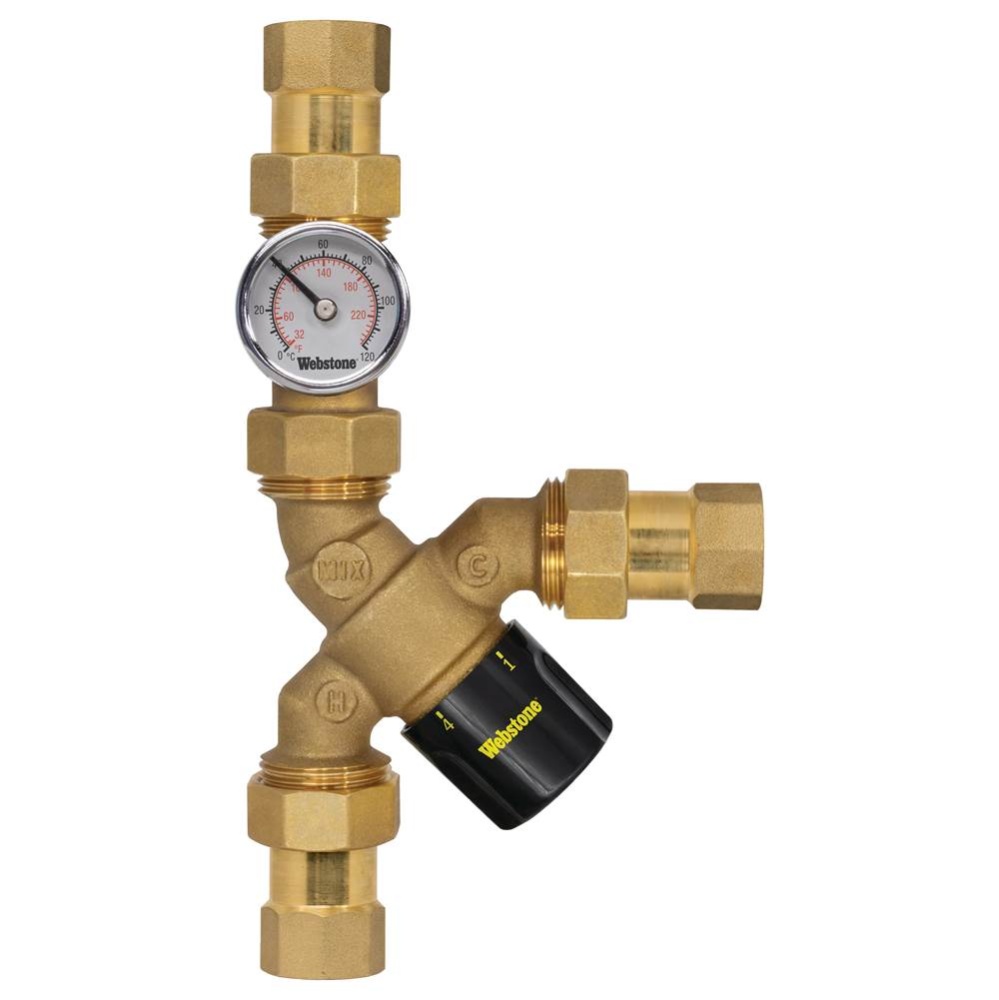 1/2 FIP Y-Tmv With Ck & Temp Gauge-176 Max