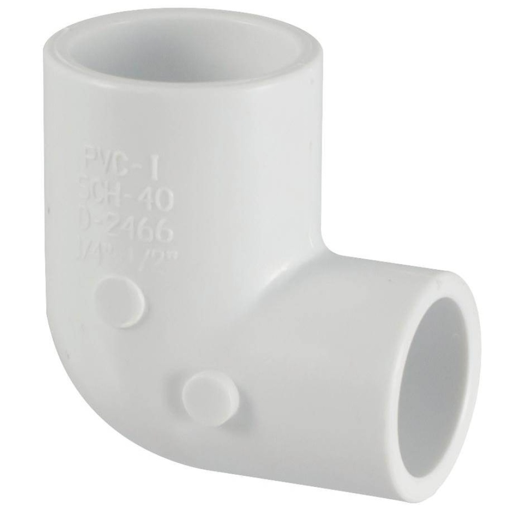 406-101 3/4X1/2 SXS RED 90 ELL PVC 40