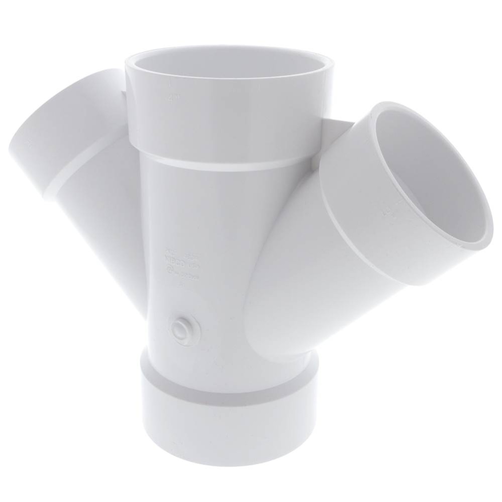 4834R 4X4X3X3 HUB 45 DOUBLE WYE PVC