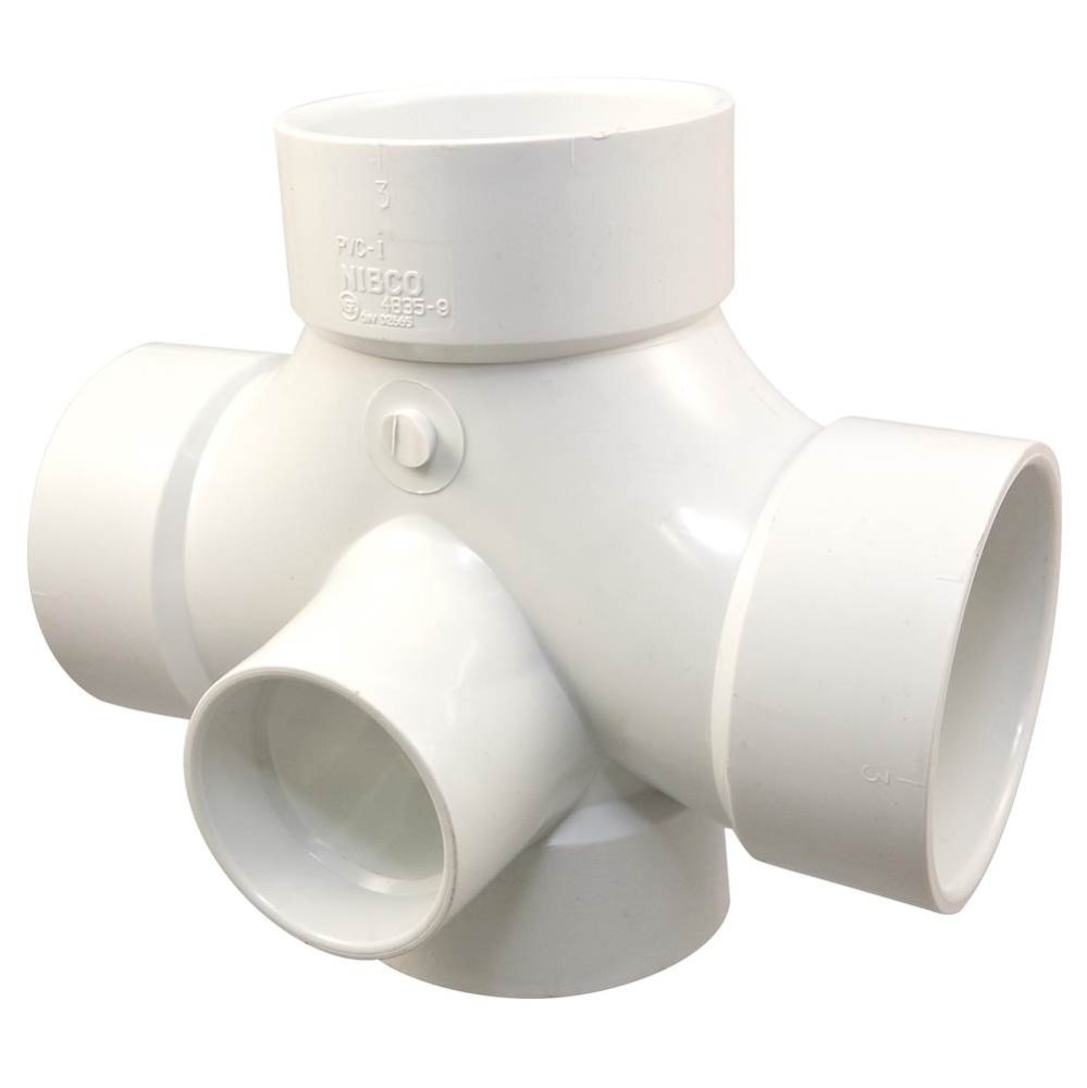 48359R 4X4X4X4X2 HUB DBLE T W/90 INL PVC