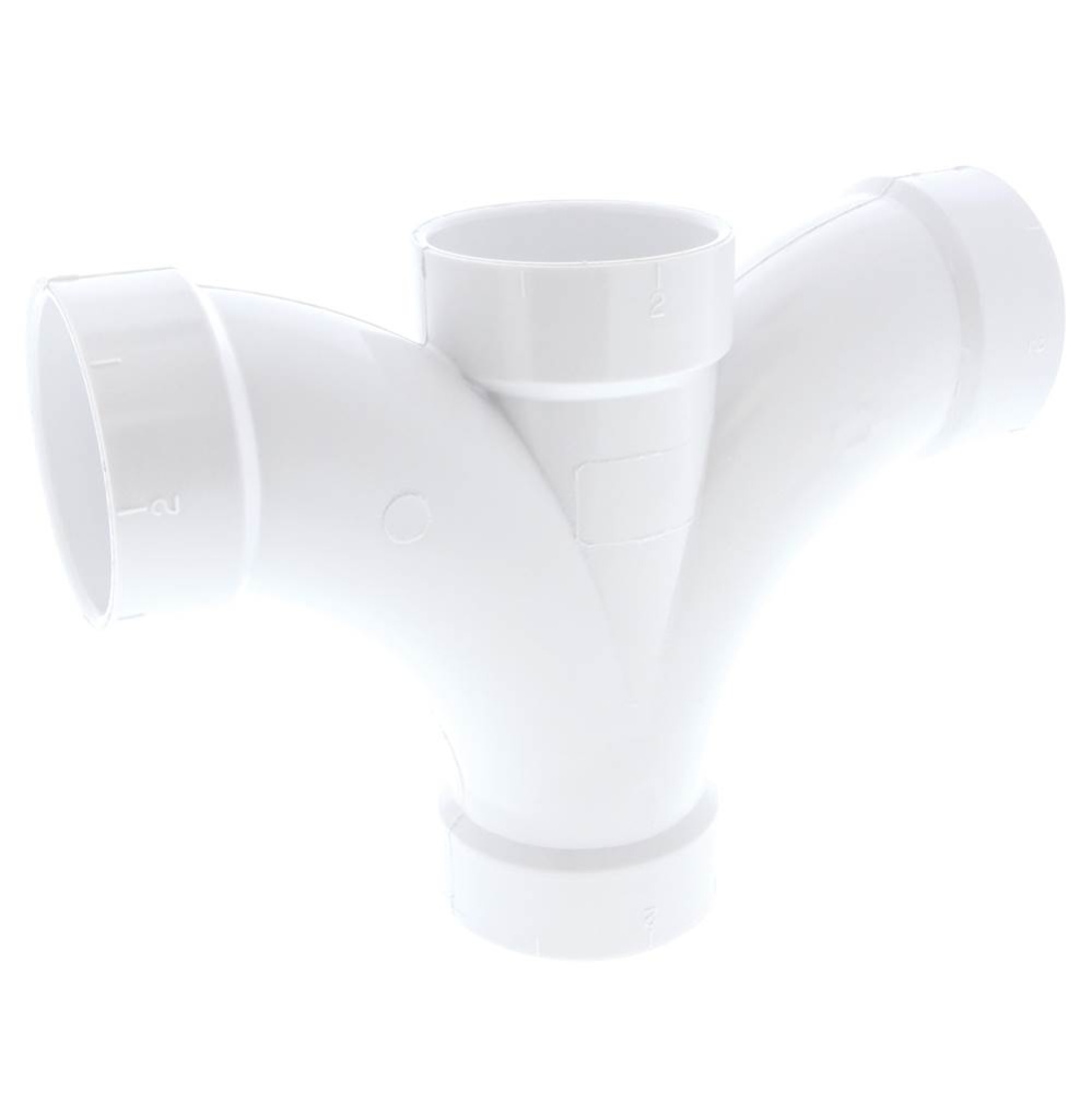 4835B 2 Hub Double Fixture Tee Pvc