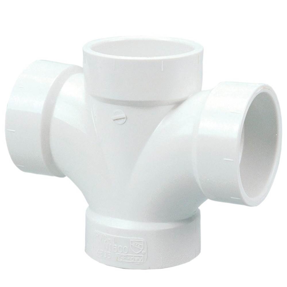 4835 2 HUB DOUBLE SANITARY TEE PVC