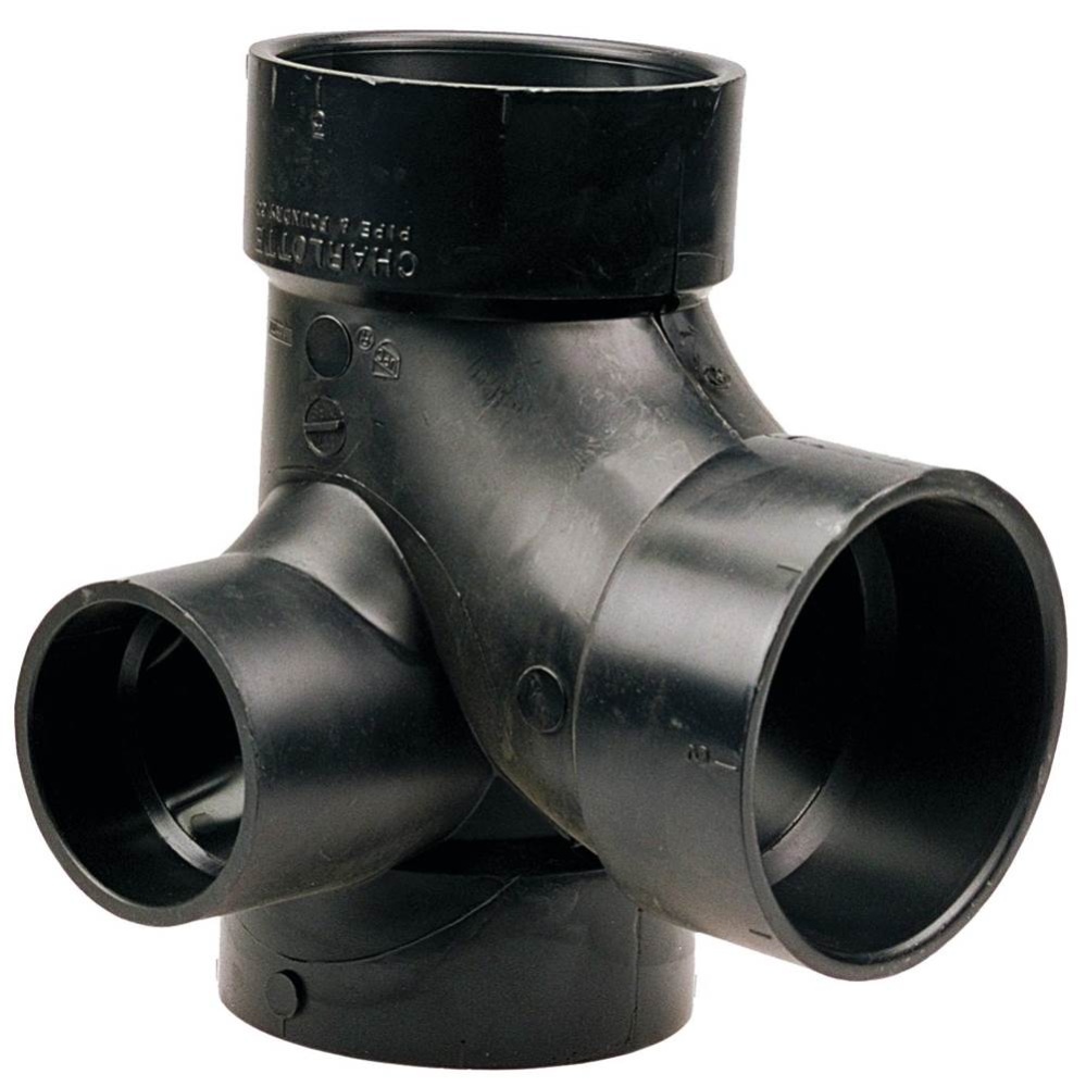 5872 4X4X4X2 HUB TEE W/90 RT INLET ABS