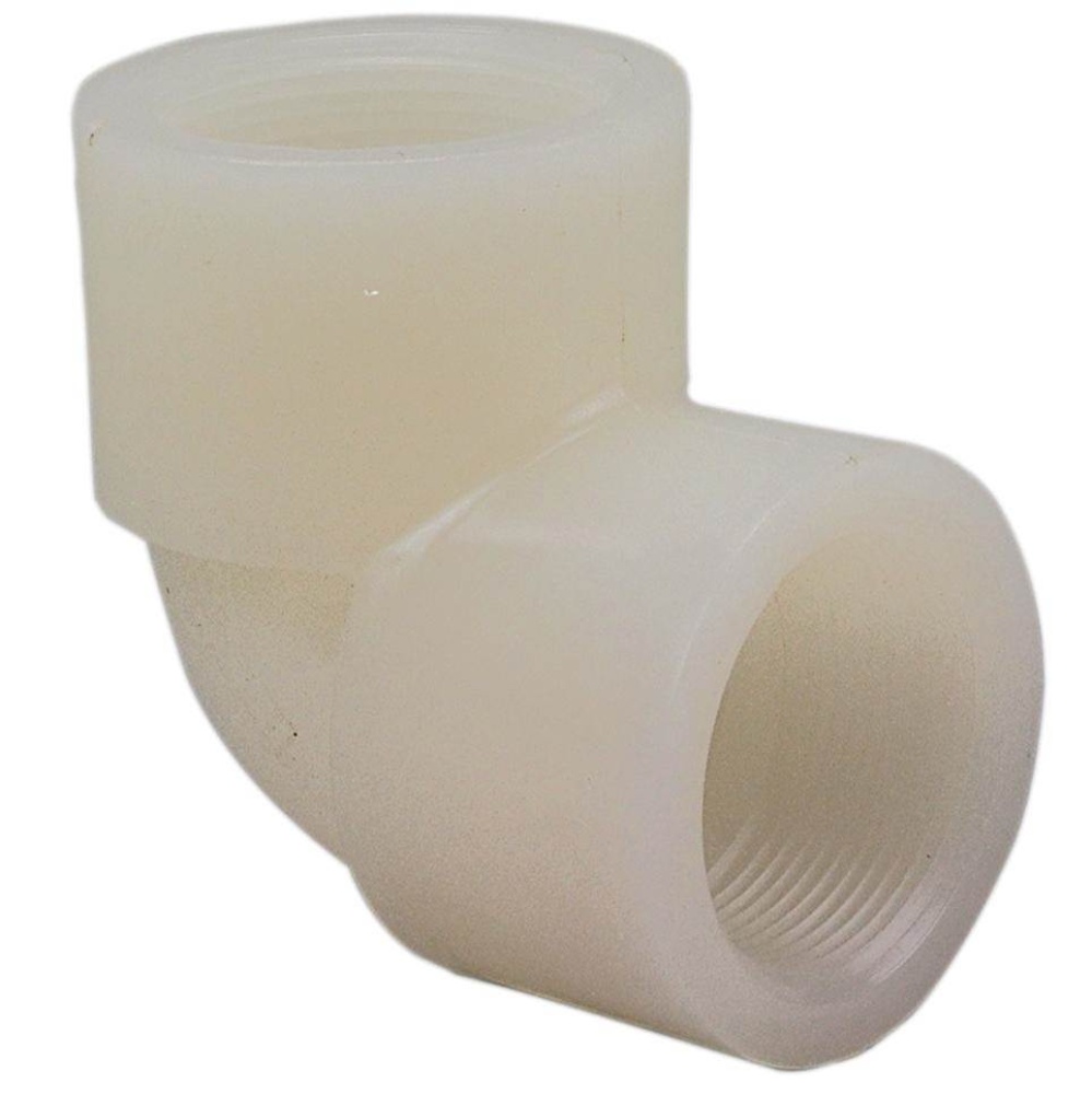 660733 1/2'' THD 90 ELL NAT PVDF