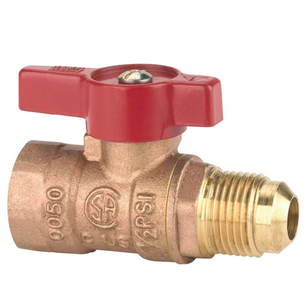 GBVA 3/8 FL X 1/2 FIP GAS BV W/LEVER HDL