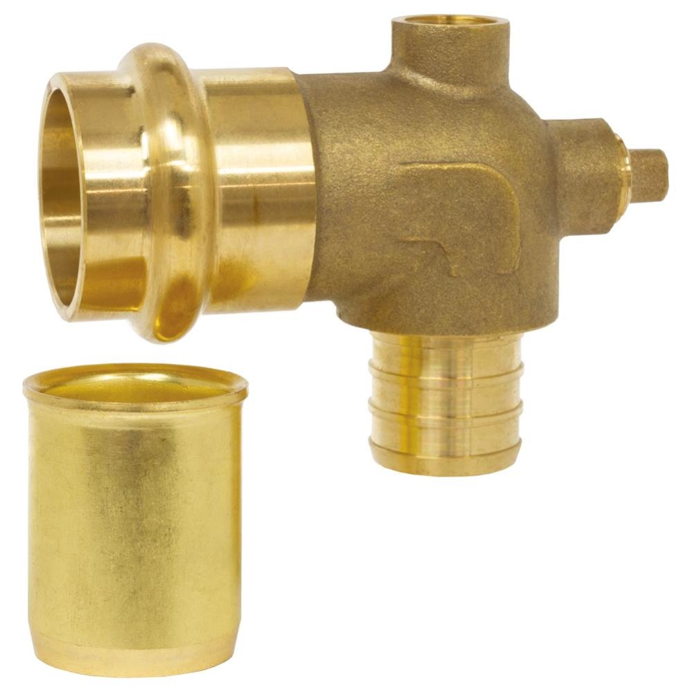 3/4 PRS X 1/2 F1807 LF BR DUAL VENT ELBW