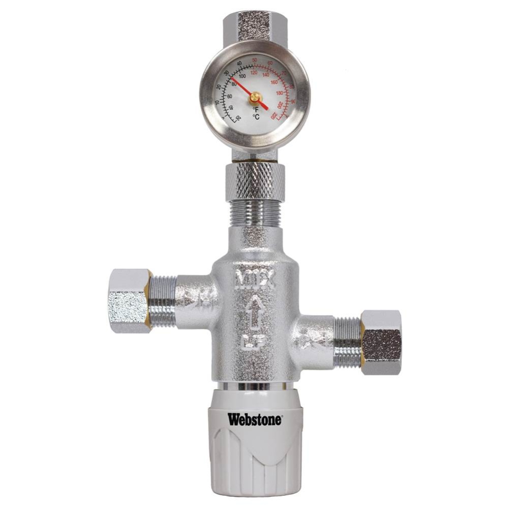 3/8 Comp Cp Lf Br Tmv With Check & Gauge