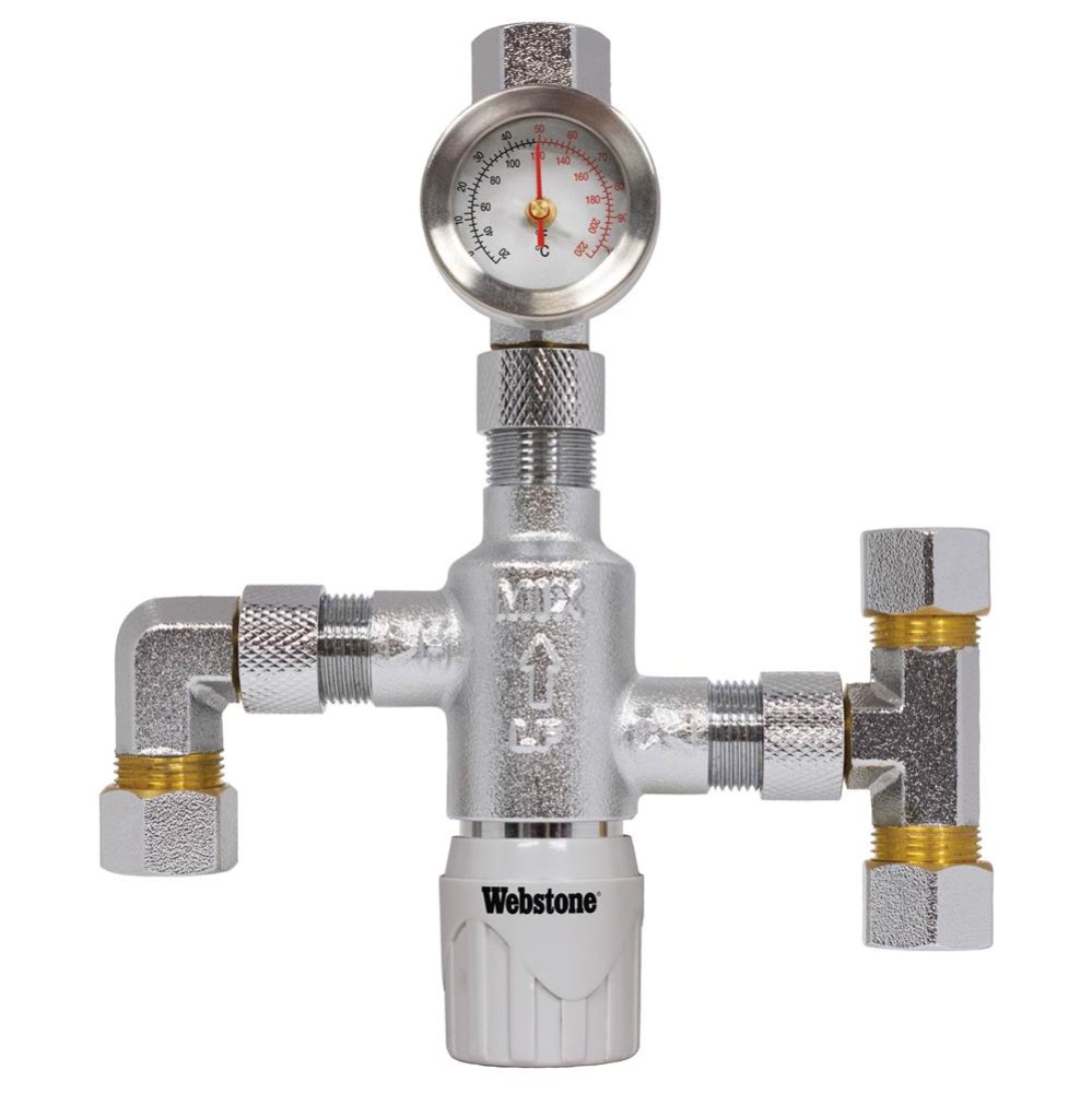 3/8 Comp By-Pass Tmv With Check & Gauge