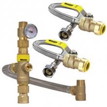 Nibco H-74313W-KITB - 3/4 Mxf Whtv, Gauge And (2) Bv Wtr Cnctrs