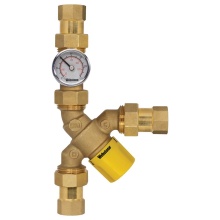 Nibco H-72202W-Y-TG - 1/2 FIP Y-Tmv With Ck & Temp Gauge