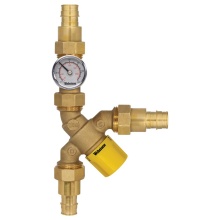 Nibco H-73202W-Y-TG - 1/2 Pex F1960 Y-Tmv With Ck & Temp Gauge