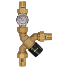 Nibco H-74272W-Y-TG - 1/2 Mip Y-Tmv With Ck & Temp Gauge-176 Max