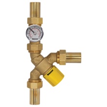 Nibco H-75202W-Y-TG - 1/2 Swt Lf Br Y-Tmv With Ck & Temp Gauge