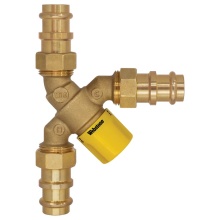 Nibco H-78202W-Y - 1/2 PRS Lf Br Y-Tmv With Ck