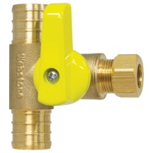 Nibco H-10671W-T12 - 3/8 OD COMP BV X 1/2 F1807 PEX RUN T-VLV