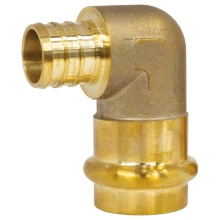 Nibco H-16842W - 1/2 PRS x F1807 LF BR PEX 90 TRNS ELBOW