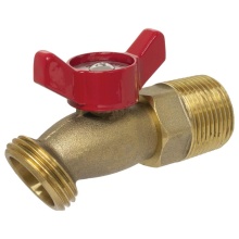 Nibco H-30218W - 1/2 MIP x HOSE LF NO KINK BR HOSE BIBB