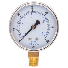 Nibco H-31000-60BTM - 1/4 NPT PRESSURE GAUGE - BTM MOUNT