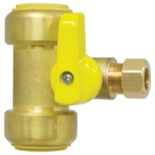 Nibco H-60671W-T34 - 3/8 OD COMP BV X 3/4 PSH RUN T-VLV