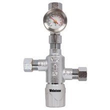 Nibco H-77201W-TG - 3/8 Comp Cp Lf Br Tmv With Check & Gauge