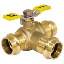 Nibco H-80742W - 1/2 PRS Lf Dzr Br T-Flow Bl Vlv