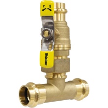 Nibco H-83712W - 1/2 PRS Bv X Run Lf Dzr Br T-Union Bv