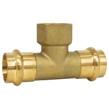 Nibco H-86452W-R - 1/2 PRS X 1/2 PRS X 1/4 FIP TEE