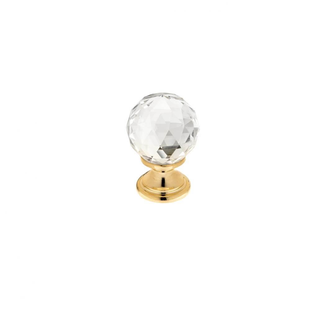 Contemporary Swarovski Crystal and Gold/Brass Knob - 993