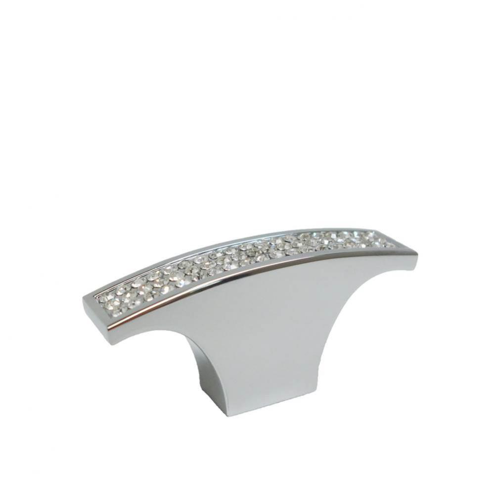 Contemporary Metal and Crystal Knob - 1234