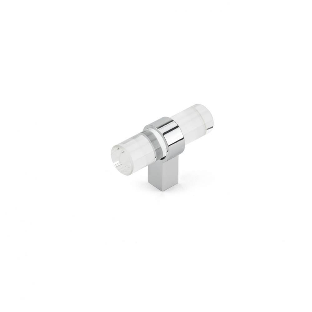 Contemporary Glass and Metal Knob - 0206