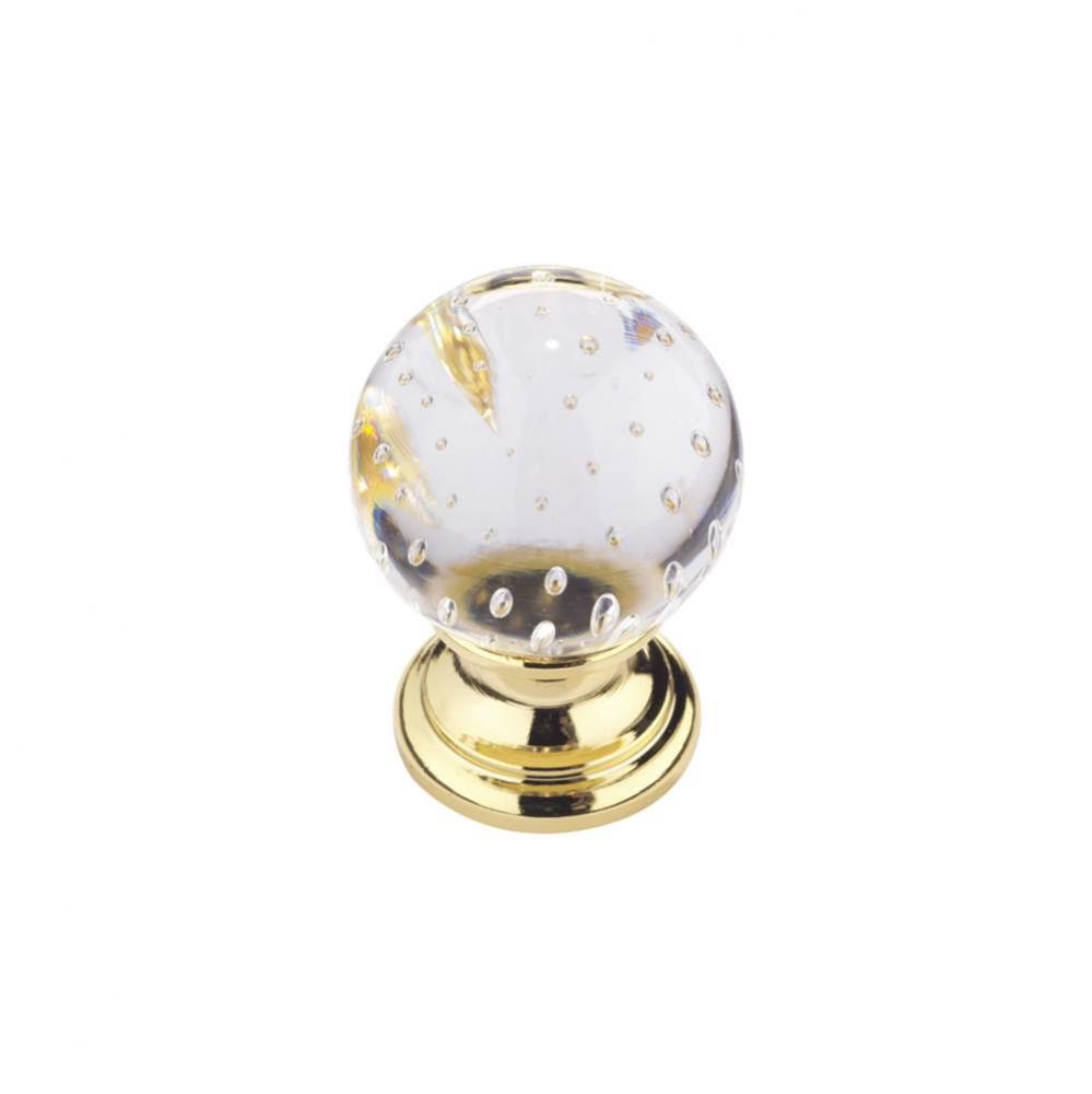 Traditional Glass and Metal Knob - 9923
