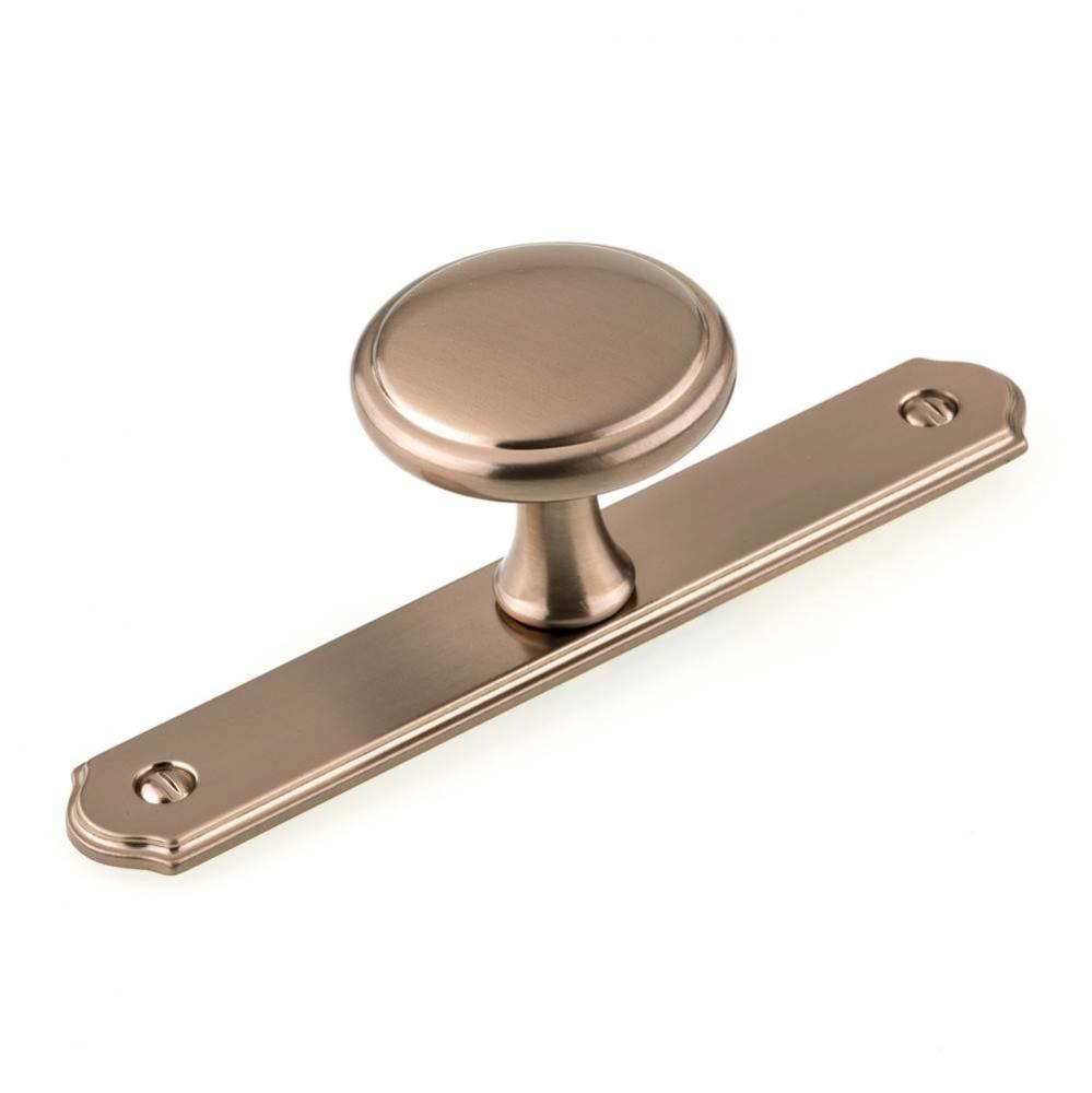 Transitional Metal Wardrobe Knob and Backplate