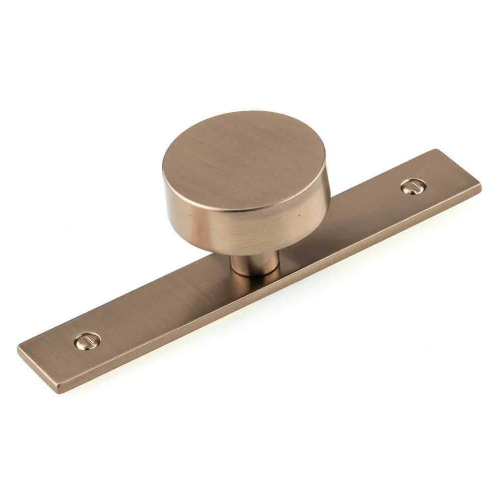 Contemporary Metal Wardrobe Knob and Backplate