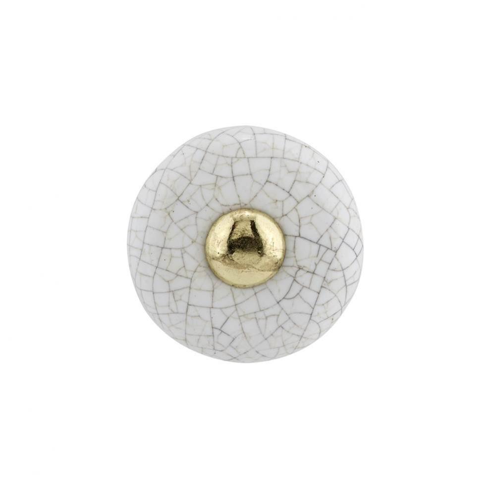 Ecletic Ceramic and Metal Knob - 3347