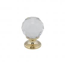 Richelieu America BP999313011 - Contemporary Crystal and Brass Knob - 9993