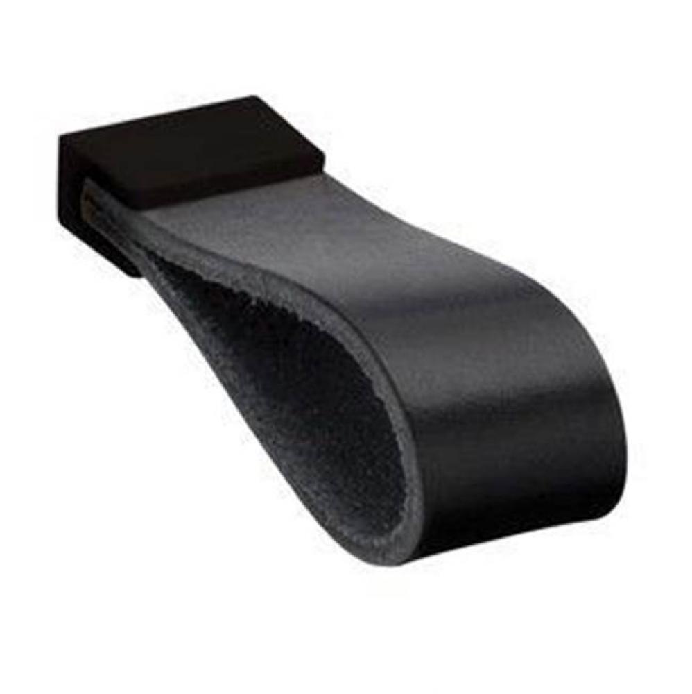 Z221/16 Pull, Matte Black, Black Leather