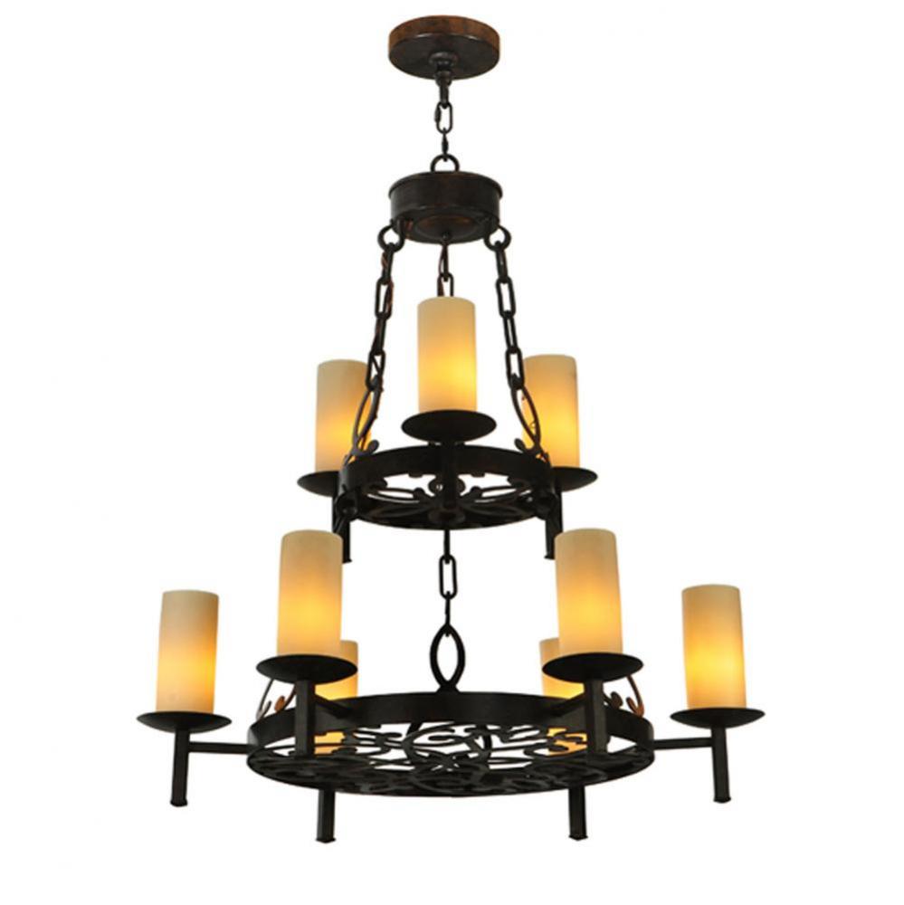 30'' Wide Newcastle 9 Light Two Tier