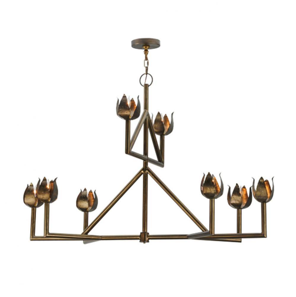 55'' Long Tulip 8 Light Oblong