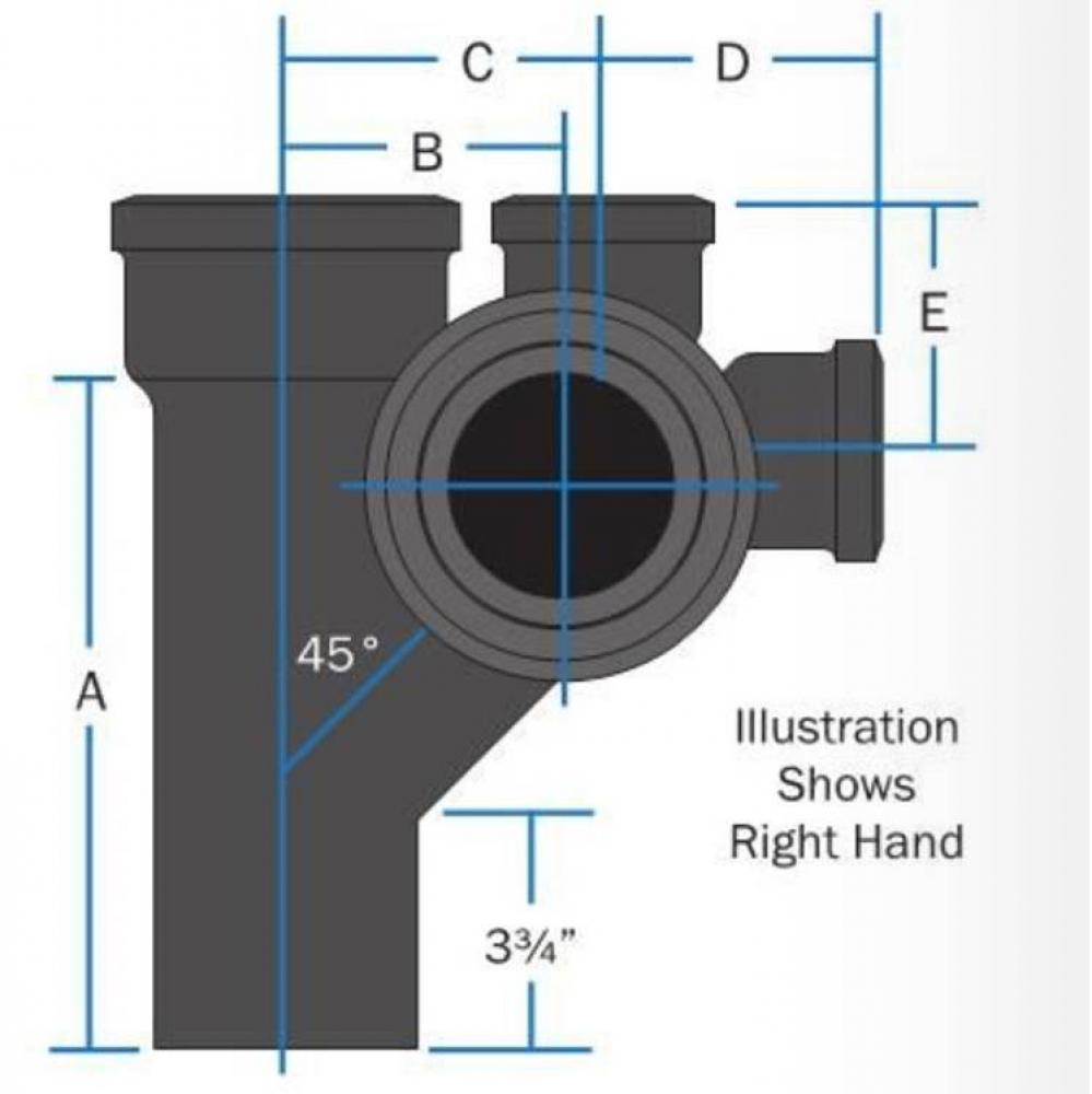 Sv 4X2X2X4 Rh Vented Closet Tee 458