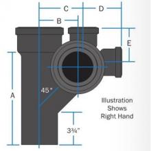 ABI Foundry 005575 - Sv 4X2X2X4 Rh Vented Closet Tee 458