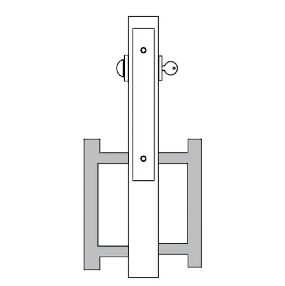 9100Bdl Barn Door Hardware Sets ADA Trim