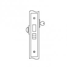 Accurate Lock And Hardware 9124RL.2.75.BN - Roller Latch Lock for use with cylinder one side, thumb turn other side (cylinder and thumb turn n