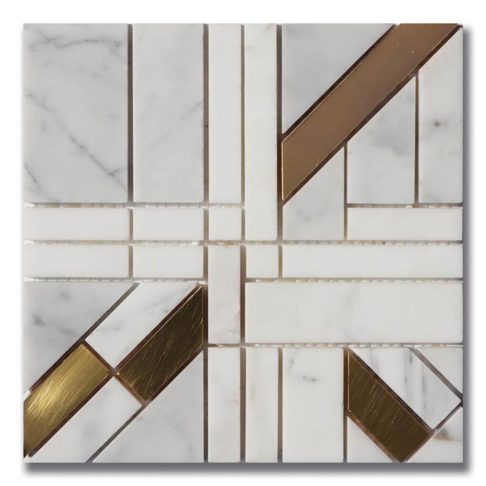 Architetto Angolo Calacatta (H) w/ Brass