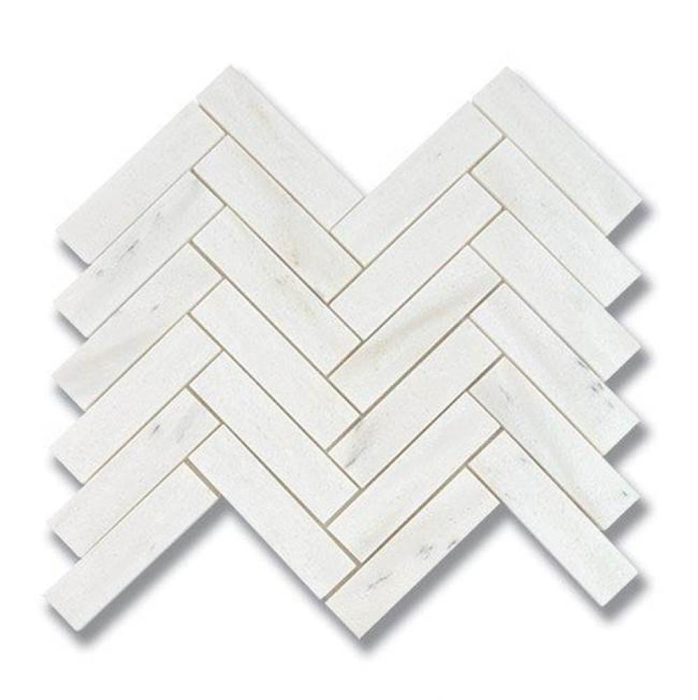1'' x 4'' Herringbone White Haze (H)