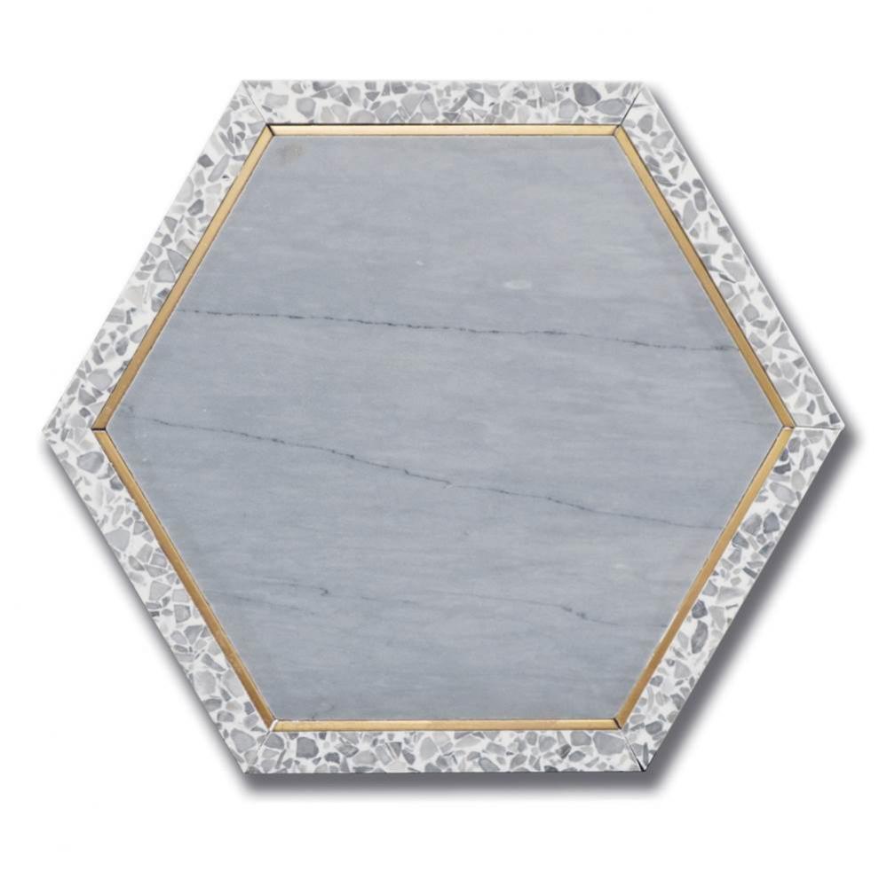 Next Hex Ombra (H) with Shadow Terrazzo and Brass
