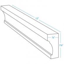 AKDO MB1604-CR12P0 - 12'' Contemporary Rail Carrara Bella (P)