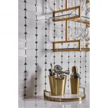 AKDO MB1232-HARM01 - Essence Harmony Emerald Thassos w/ Tulip Black & Emerald Art Glass (H)